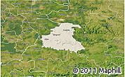Shaded Relief 3D Map of Chrzanow, satellite outside