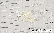 Shaded Relief 3D Map of Chrzanow, semi-desaturated