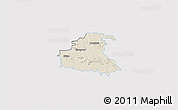 Shaded Relief 3D Map of Chrzanow, single color outside