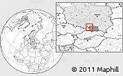 Blank Location Map of Chrzanow, highlighted country, highlighted parent region