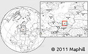 Blank Location Map of Chrzanow, highlighted parent region, within the entire country