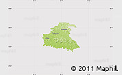 Physical Map of Chrzanow, cropped outside