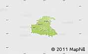 Physical Map of Chrzanow, single color outside