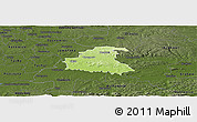 Physical Panoramic Map of Chrzanow, darken