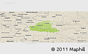 Physical Panoramic Map of Chrzanow, shaded relief outside