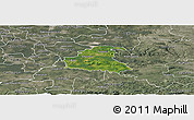 Satellite Panoramic Map of Chrzanow, semi-desaturated