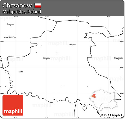 Blank Simple Map of Chrzanow