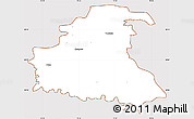 Classic Style Simple Map of Chrzanow, cropped outside