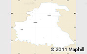 Classic Style Simple Map of Chrzanow, single color outside