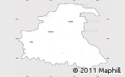 Silver Style Simple Map of Chrzanow, cropped outside