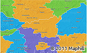 Political 3D Map of Dabrowa Tarnowska