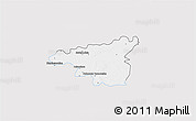 Silver Style 3D Map of Dabrowa Tarnowska, single color outside
