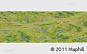 Satellite Panoramic Map of Dabrowa Tarnowska