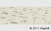 Shaded Relief Panoramic Map of Dabrowa Tarnowska