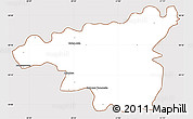 Classic Style Simple Map of Dabrowa Tarnowska, cropped outside