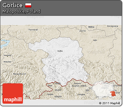 Classic Style 3D Map of Gorlice