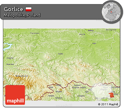 Physical 3D Map of Gorlice