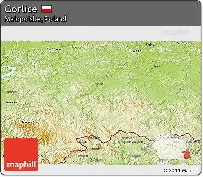 Physical 3D Map of Gorlice