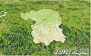 Physical 3D Map of Gorlice, satellite outside