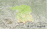 Physical 3D Map of Gorlice, semi-desaturated