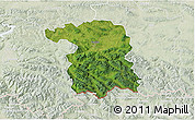 Satellite 3D Map of Gorlice, lighten