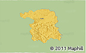Savanna Style 3D Map of Gorlice, single color outside