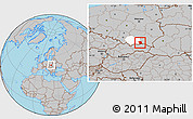 Gray Location Map of Gorlice, highlighted parent region