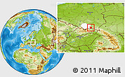 Physical Location Map of Gorlice, highlighted parent region