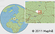 Savanna Style Location Map of Gorlice, highlighted parent region