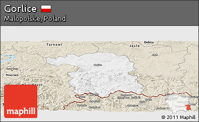 Classic Style Panoramic Map of Gorlice