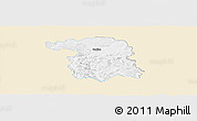 Classic Style Panoramic Map of Gorlice, single color outside
