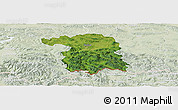 Satellite Panoramic Map of Gorlice, lighten