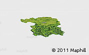 Satellite Panoramic Map of Gorlice, single color outside