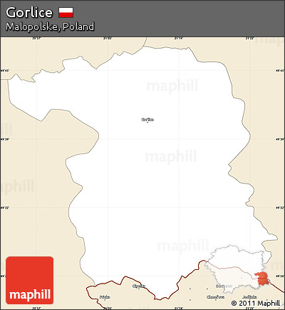 Classic Style Simple Map of Gorlice