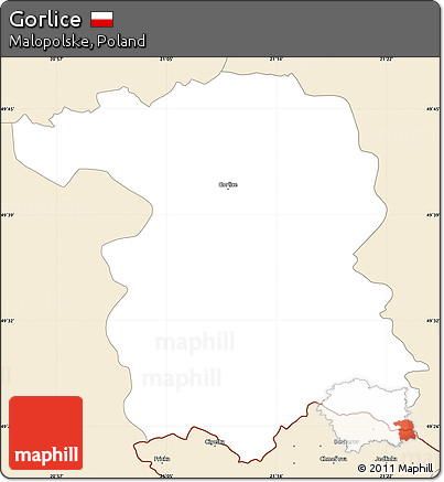 Classic Style Simple Map of Gorlice