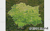 Satellite Map of Malopolske, darken
