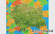 Satellite Map of Malopolske, political outside