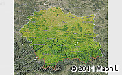 Satellite Map of Malopolske, semi-desaturated