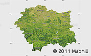 Satellite Map of Malopolske, single color outside