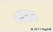 Classic Style 3D Map of Miechow, single color outside