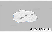 Gray 3D Map of Miechow, single color outside