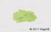 Physical 3D Map of Miechow, cropped outside