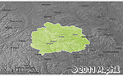 Physical 3D Map of Miechow, darken, desaturated