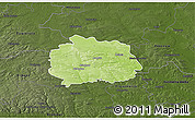 Physical 3D Map of Miechow, darken