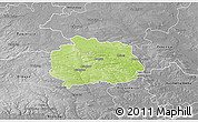 Physical 3D Map of Miechow, desaturated