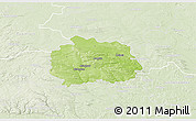 Physical 3D Map of Miechow, lighten