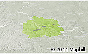 Physical 3D Map of Miechow, lighten, semi-desaturated