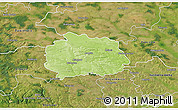 Physical 3D Map of Miechow, satellite outside