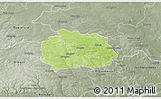 Physical 3D Map of Miechow, semi-desaturated