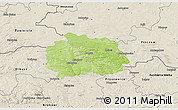 Physical 3D Map of Miechow, shaded relief outside